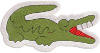 Lacoste croco logo embroidery design