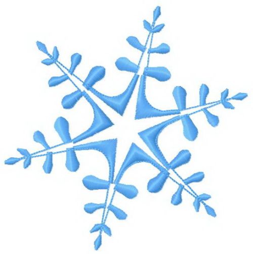 Blue snowflake machine embroidery design