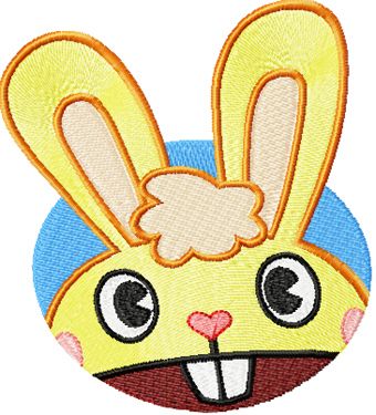 Happy Rabbit Smile machine embroidery design