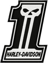 Harley Davidson Number One embroidery design