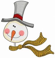 Ruddy snowman 3 embroidery design
