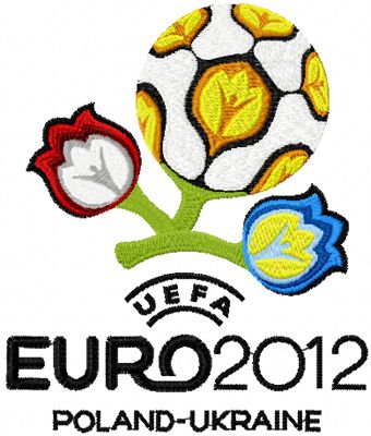 Euro 2012 poland ukraine logo machine embroidery design