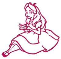Young lady Alice embroidery design