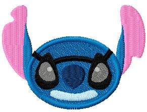 Stitch Smile with Glasses machine embroidery design