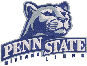 Penn State Nittany Lions logo embroidery design