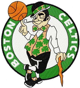 Boston Celtics logo machine embroidery design
