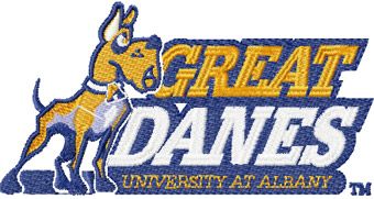 Great Danes University at Albany logo machine embroidery design