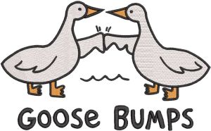 Desenho de bordado Goose Bump