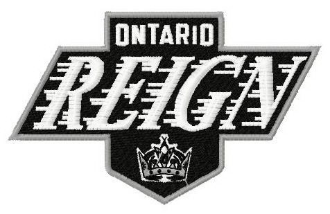 Ontario Reign logo machine embroidery design
