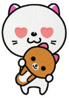 I love you kitten 2 embroidery design