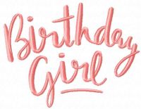 Birthday girl free embroidery design