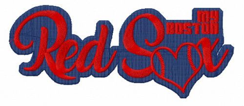 My Boston Red Sox machine embroidery design 