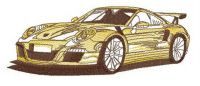 Racing car embroidery design