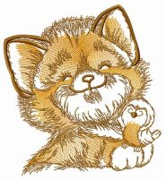 Amused pets embroidery design