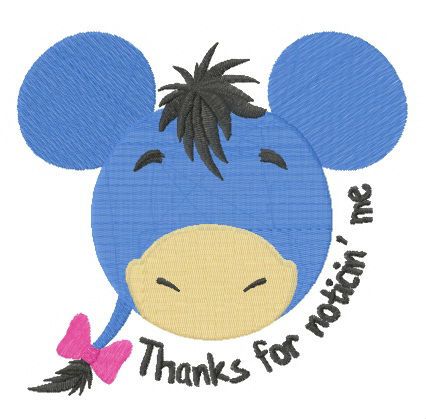 Thanks for noticin' me machine embroidery design