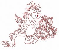 My friend dragon 2 embroidery design