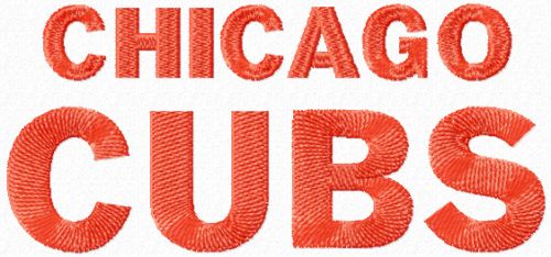 Chicago Cubs Wordmark logo machine embroidery design