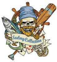 Sailing collection embroidery design