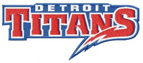 Detroit Titans logo 2 machine embroidery design