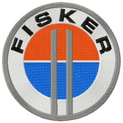 Fisker Automotive logo machine embroidery design