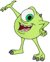 Mike Wazowski embroidery design