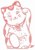 Cute Maneki Neko 2 embroidery design