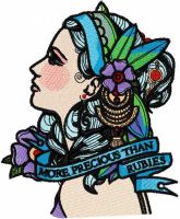 More precious than rubies embroidery design