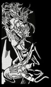 Joker embroidery design