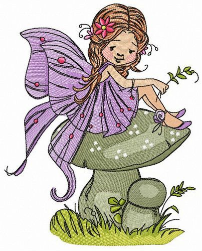 Forest fairy machine embroidery design