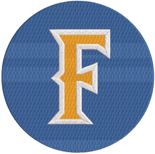 Cal State Fullerton Titans round logo embroidery design
