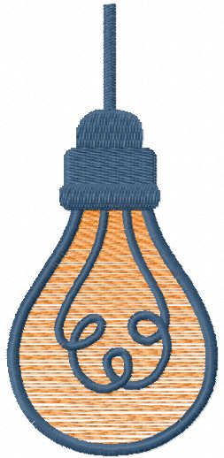 Lightbulb free embroidery design