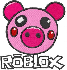Piggy game embroidery design