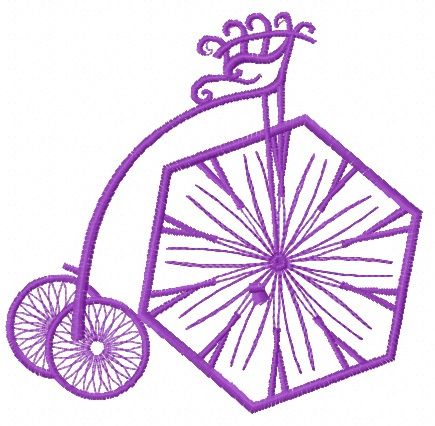 Bicycle 4 machine embroidery design