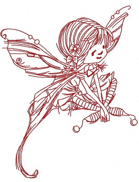 Mushroom fairy 4 machine embroidery design