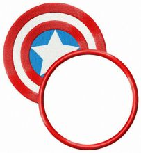 Captain America's shield round badge