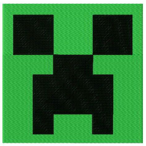 Minecraft creeper machine embroidery design