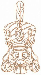 Wooden soldier embroidery design
