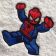 LEGO Spiderman design on embroidered towel