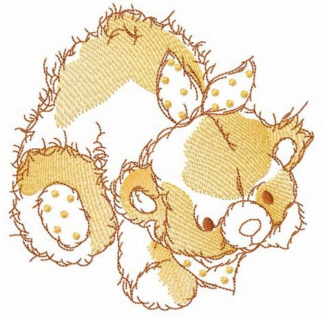 My tiny teddy bear machine embroidery design
