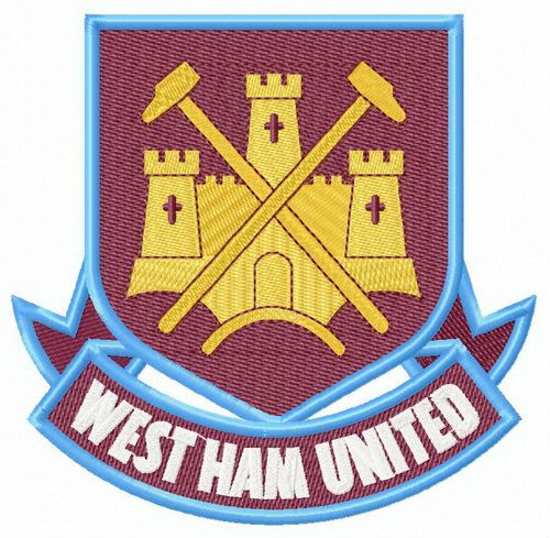 West Ham United F.C. former logo machine embroidery design