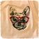Shirt with stylish bulldog embroidery design