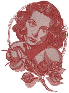Femme fatale embroidery design