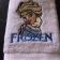 Bath towel with embroidered Elsa
