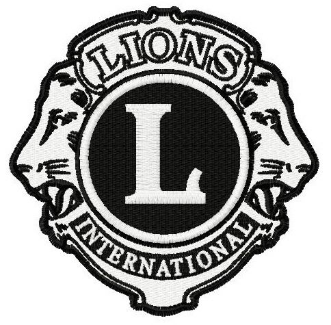 Lions Internatoinal logo machine embroidery design