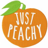 Just peachy free embroidery design