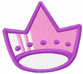 violet baby crown free machine embroidery design