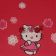Hello Kitty with flowers embroidered design