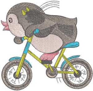 Penguin cyclist