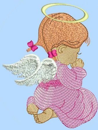 free angel embroidery design