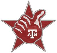 Texas A&M Aggies Alternate All OK logo embroidery design